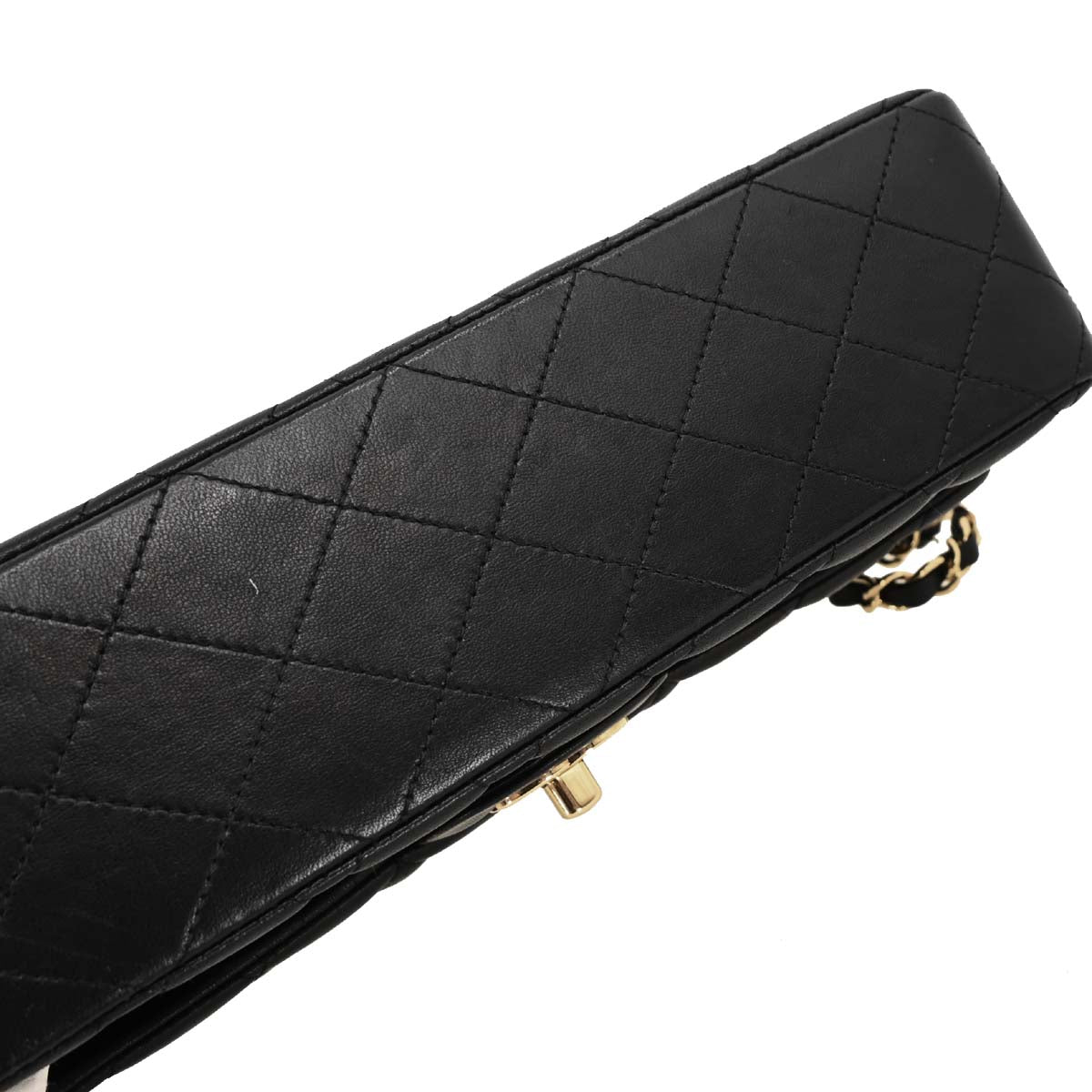 Chanel 2015-2016 Black Lambskin Medium Classic Double Flap Shoulder Bag