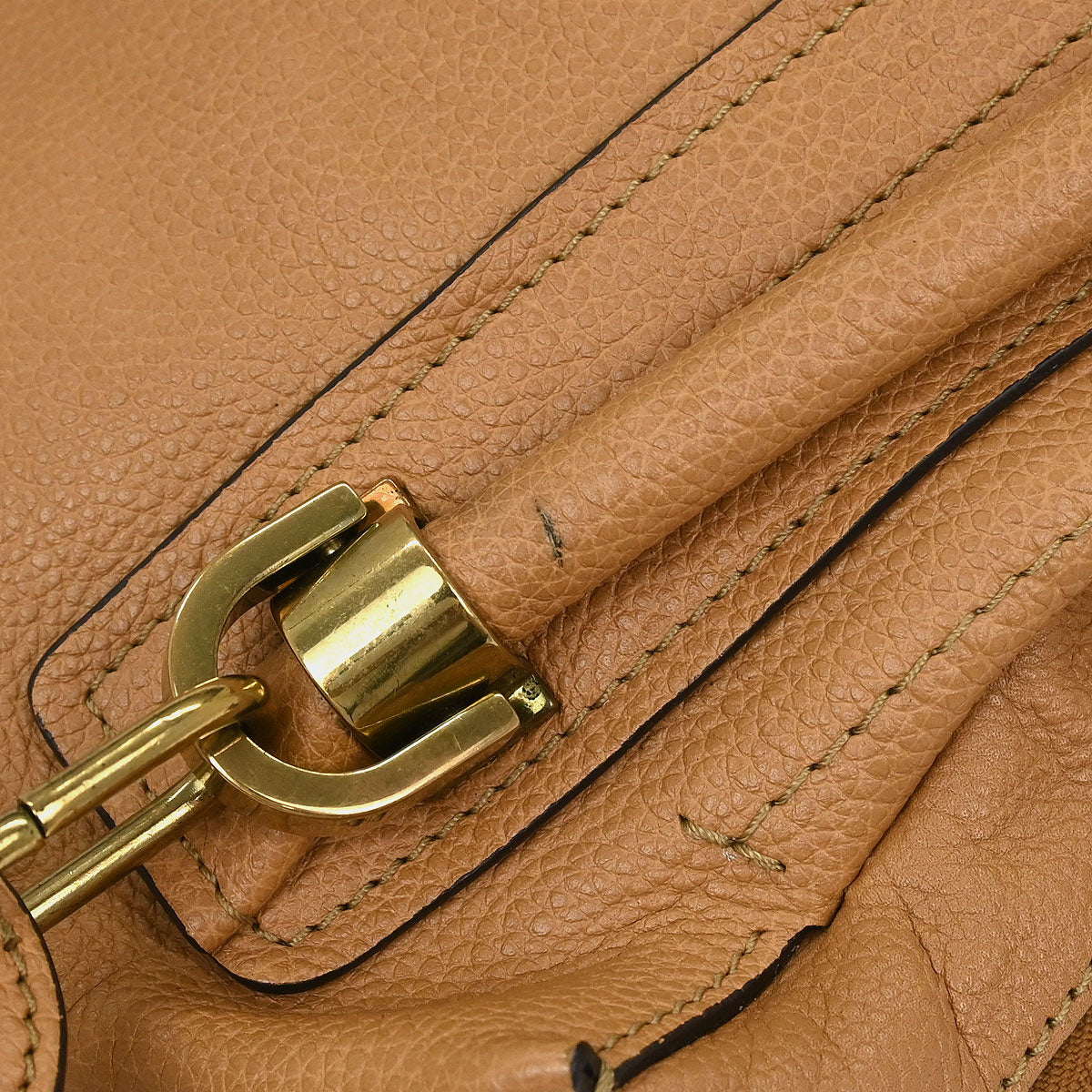 Chloe Brown Leather Paraty 2way Shoulder Handbag