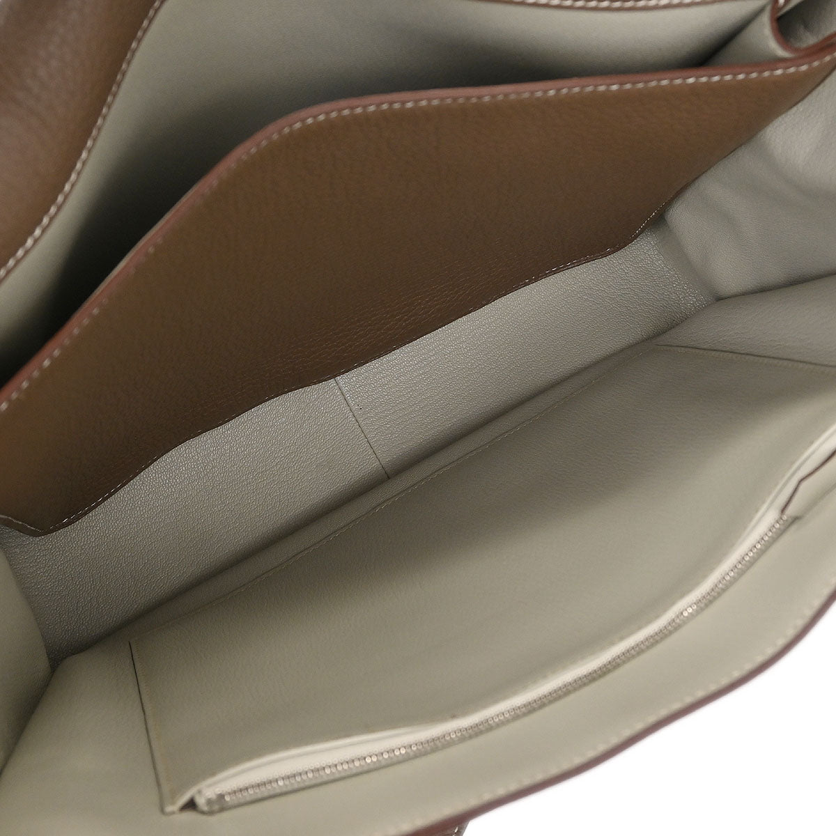 Hermes 2013 Etoupe Taurillon Clemence Steve Caporal 35 Shoulder Bag