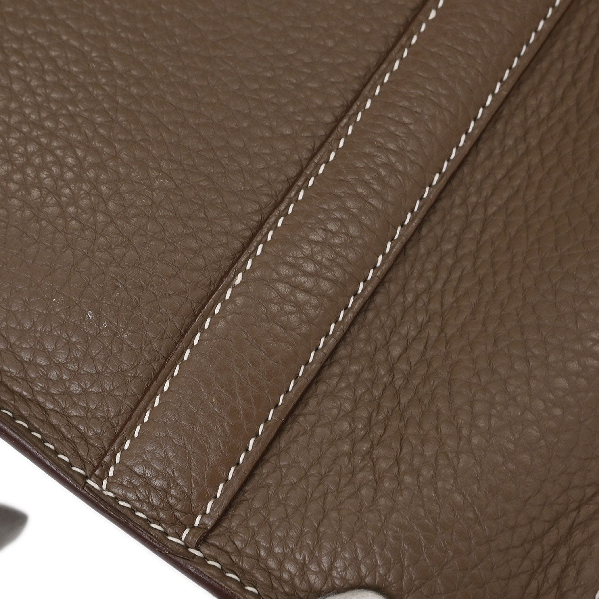 Hermes 2013 Etoupe Taurillon Clemence Steve Caporal 35 Shoulder Bag