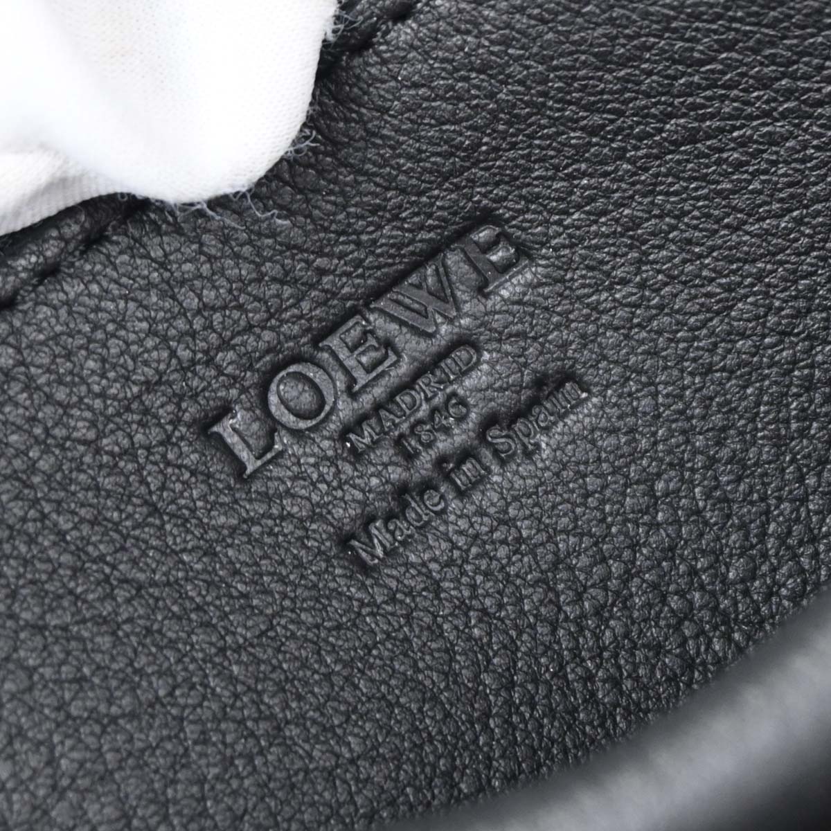 Loewe Black Suede Leather Amazona 28 Handbag