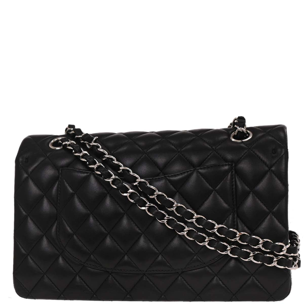 Chanel Black Lambskin Medium Classic Double Flap Shoulder Bag