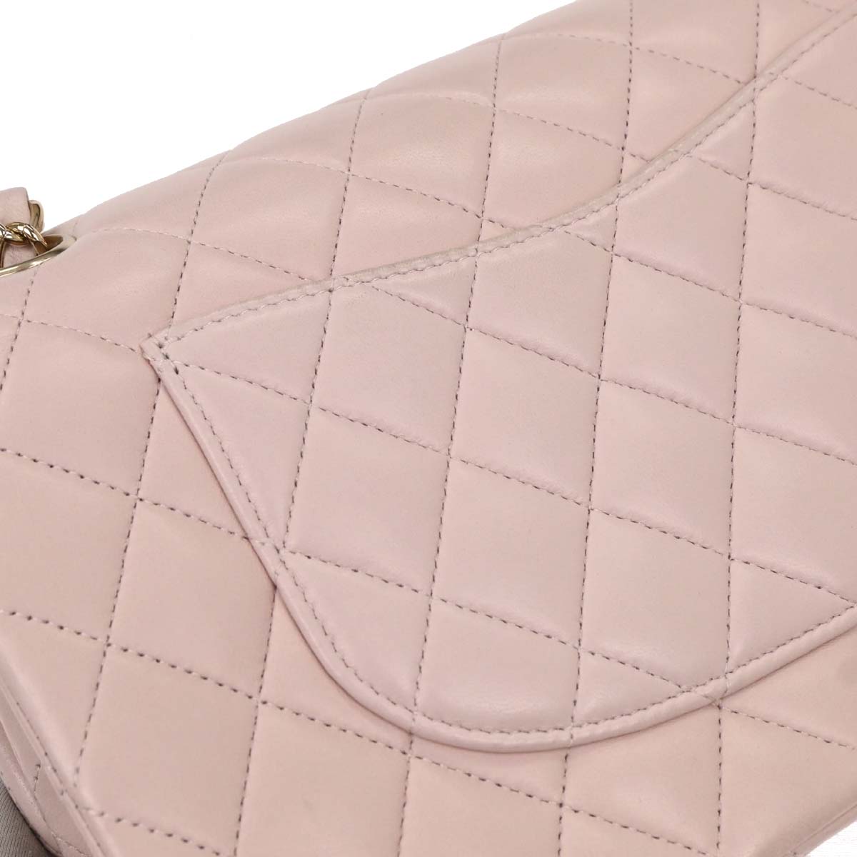 Chanel 2012-2013 Light Pink Lambskin Medium Classic Double Flap Shoulder Bag