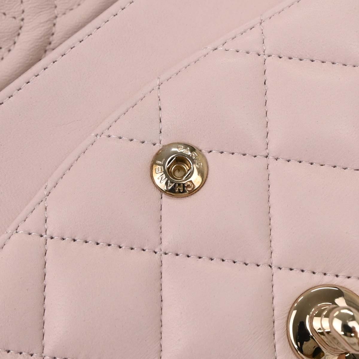 Chanel 2012-2013 Light Pink Lambskin Medium Classic Double Flap Shoulder Bag