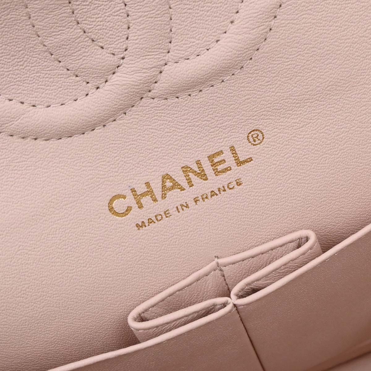 Chanel 2012-2013 Light Pink Lambskin Medium Classic Double Flap Shoulder Bag