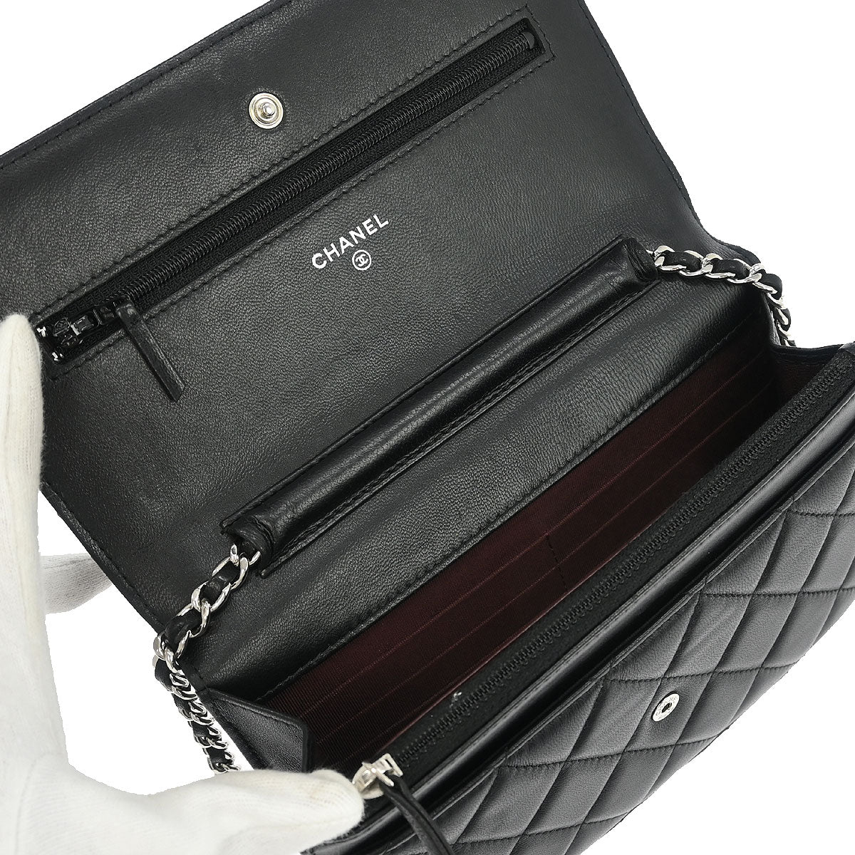 Chanel 2012-2013 Black Lambskin Classic WOC Wallet On Chain