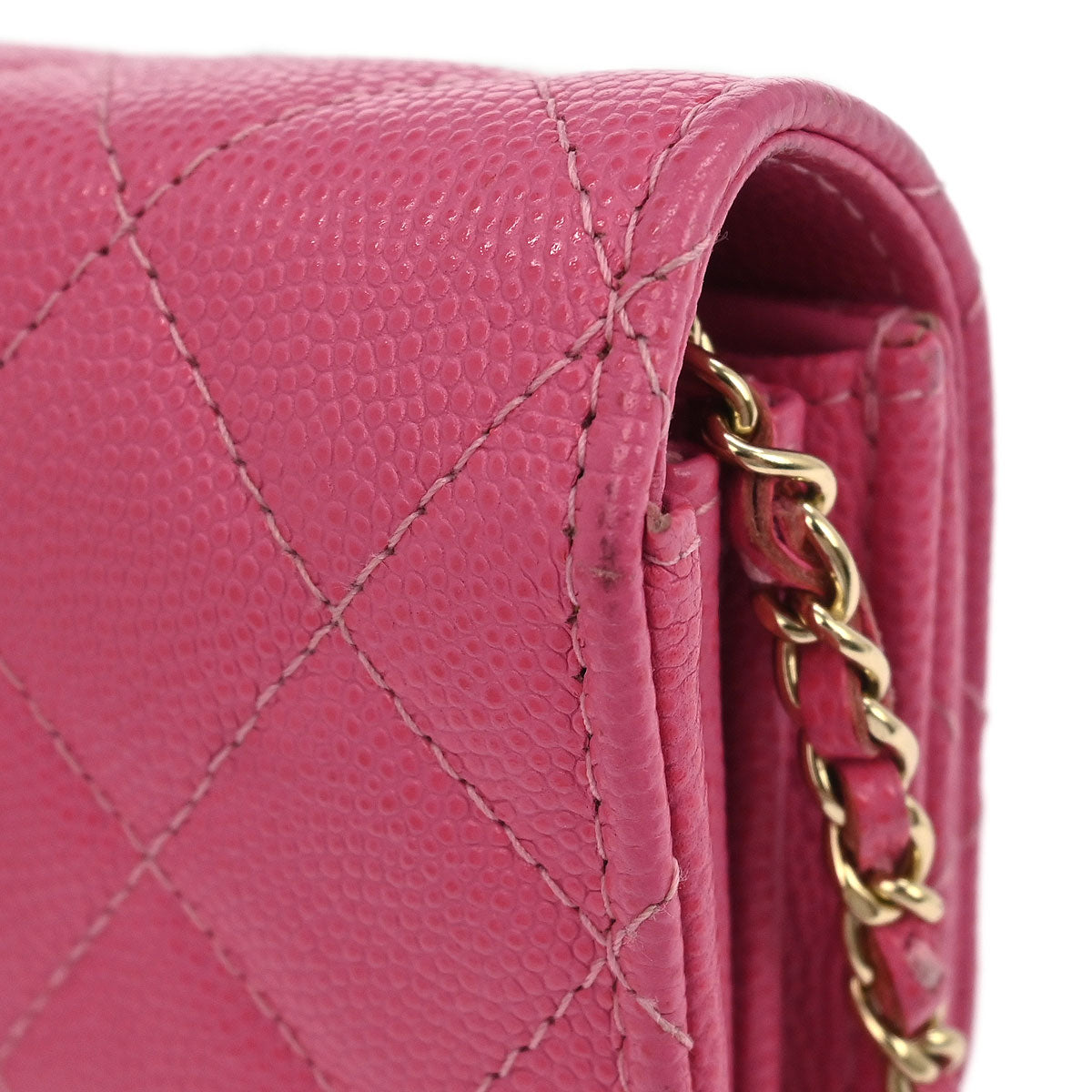 Chanel 2018-2019 Pink Caviar WOC Wallet On Chain Shoulder Bag