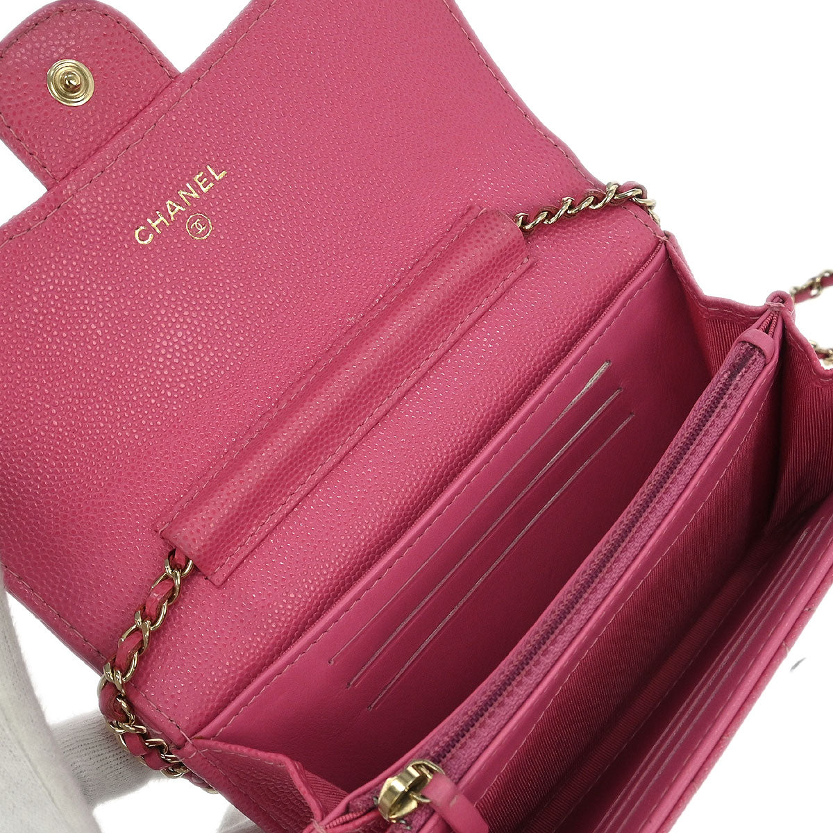 Chanel 2018-2019 Pink Caviar WOC Wallet On Chain Shoulder Bag