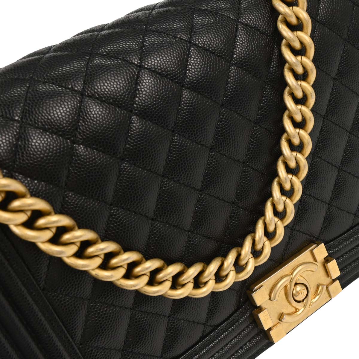Boy Chanel Black Caviar New Medium Shoulder Bag