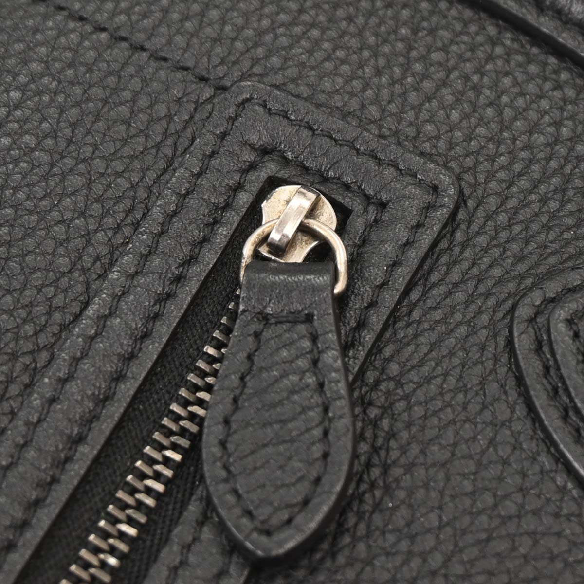 Celine Black Leather Nano Luggage Tote Bag