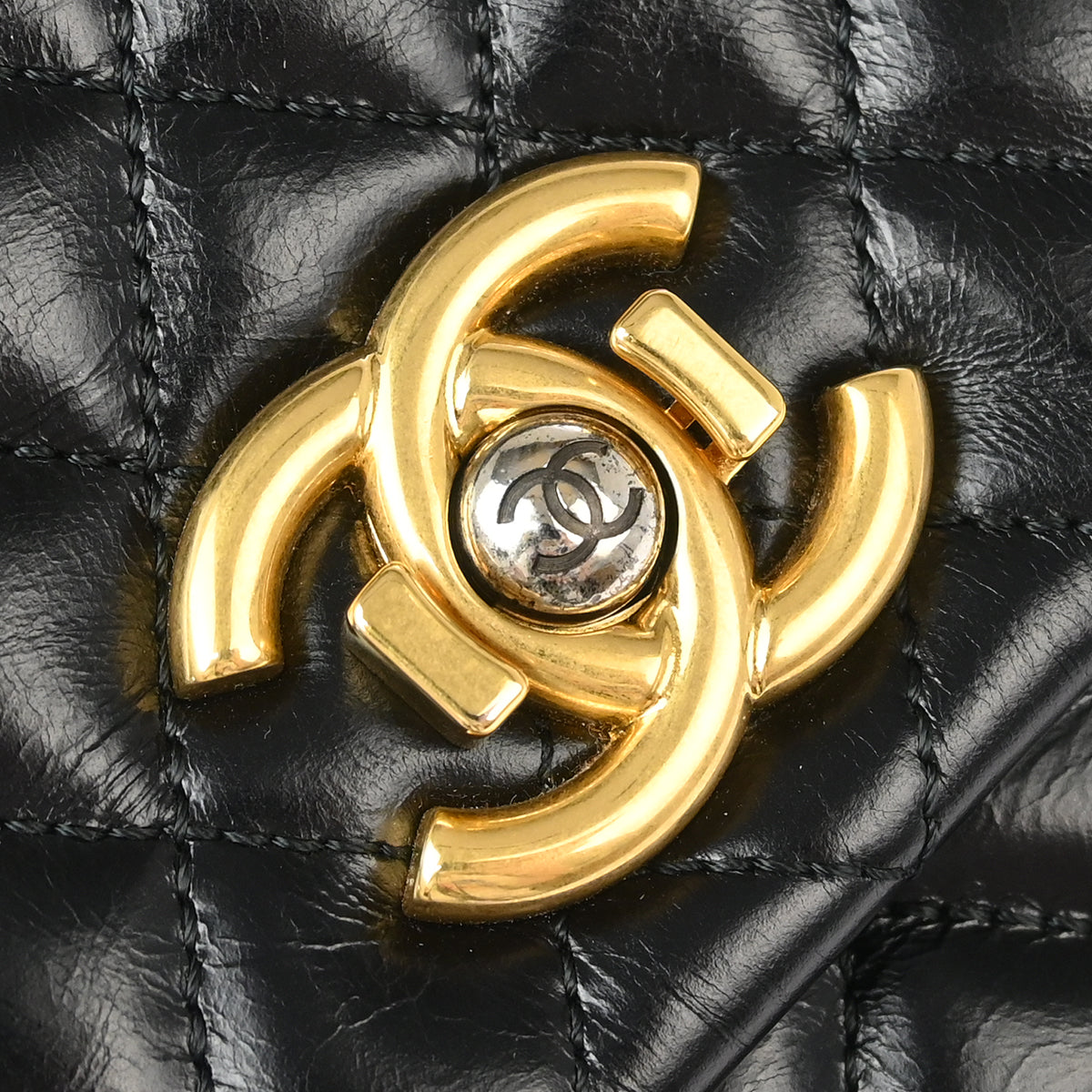 Chanel Black Calfskin Daily Walk Accordion Flap Bag