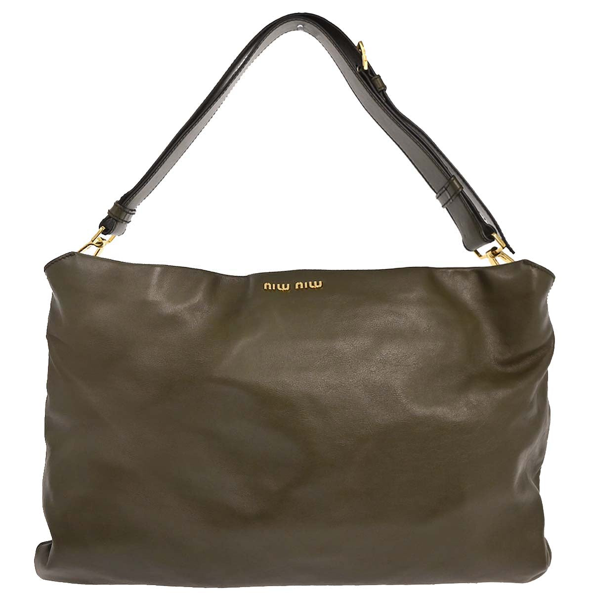 Miu Miu Gray Leather Handbag