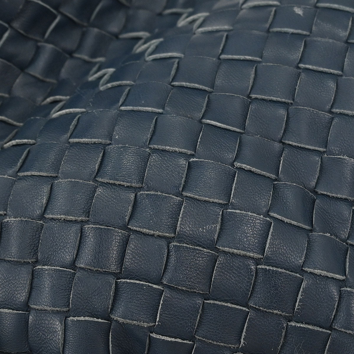 Bottega Veneta Navy Intrecciato Hobo Handbag