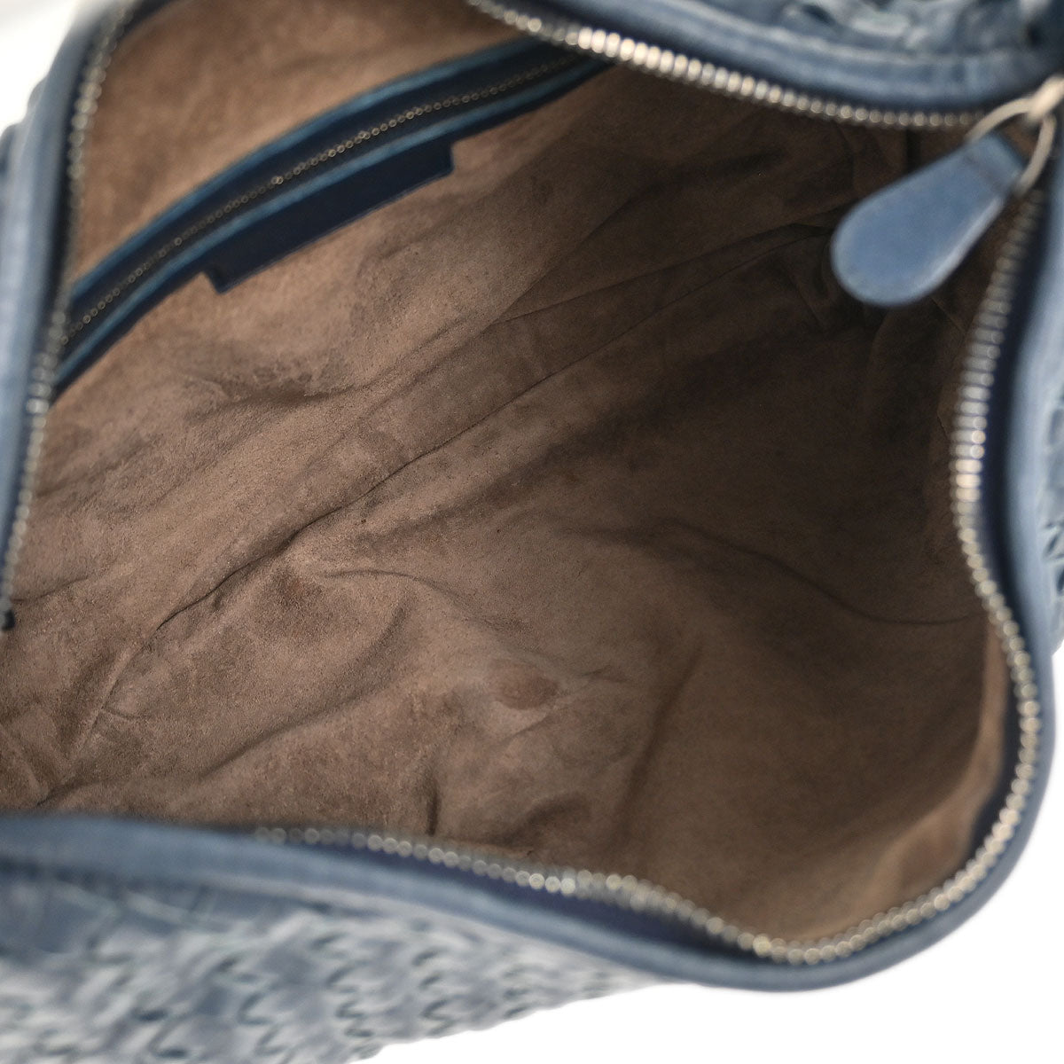 Bottega Veneta Navy Intrecciato Hobo Handbag