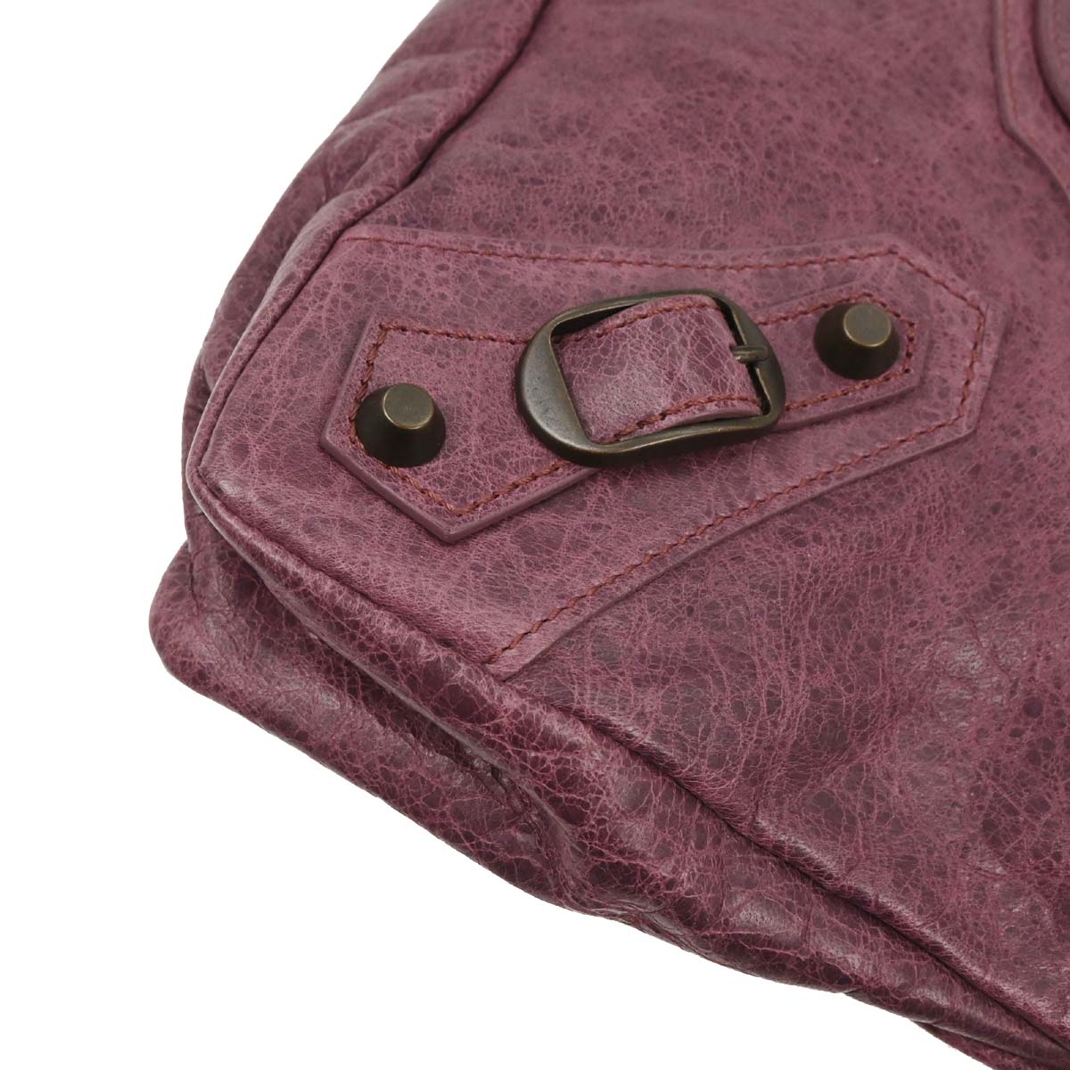 Balenciaga Purple Leather Classic The First 2way Shoulder Handbag