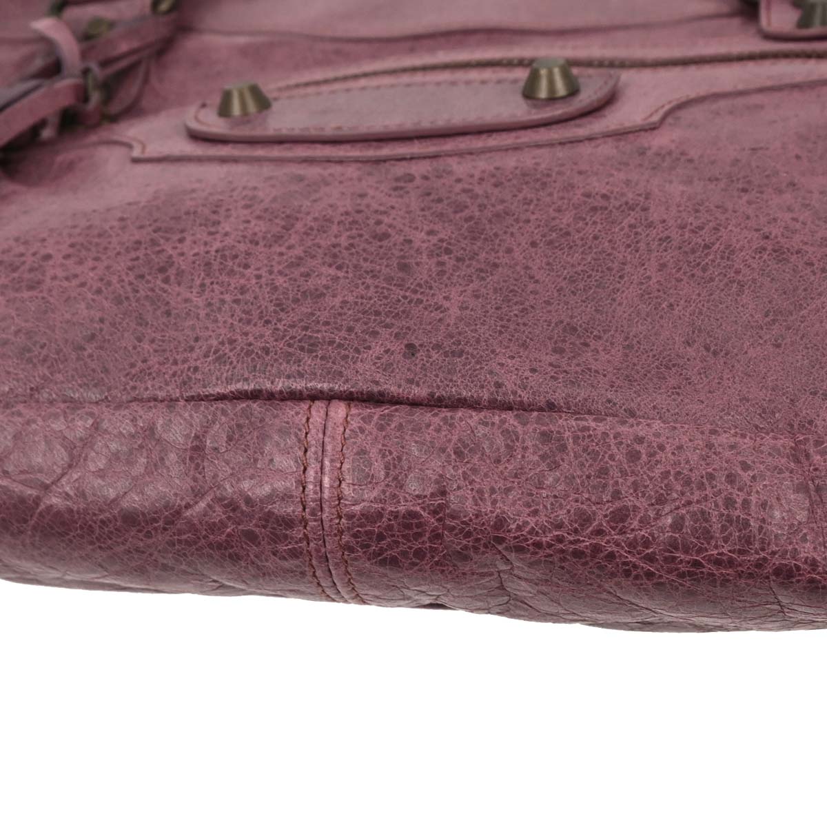 Balenciaga Purple Leather Classic The First 2way Shoulder Handbag