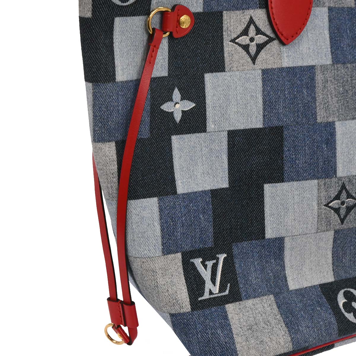 Louis Vuitton 2019 Monogram Denim Neverfull MM Shoulder Tote Bag M44981