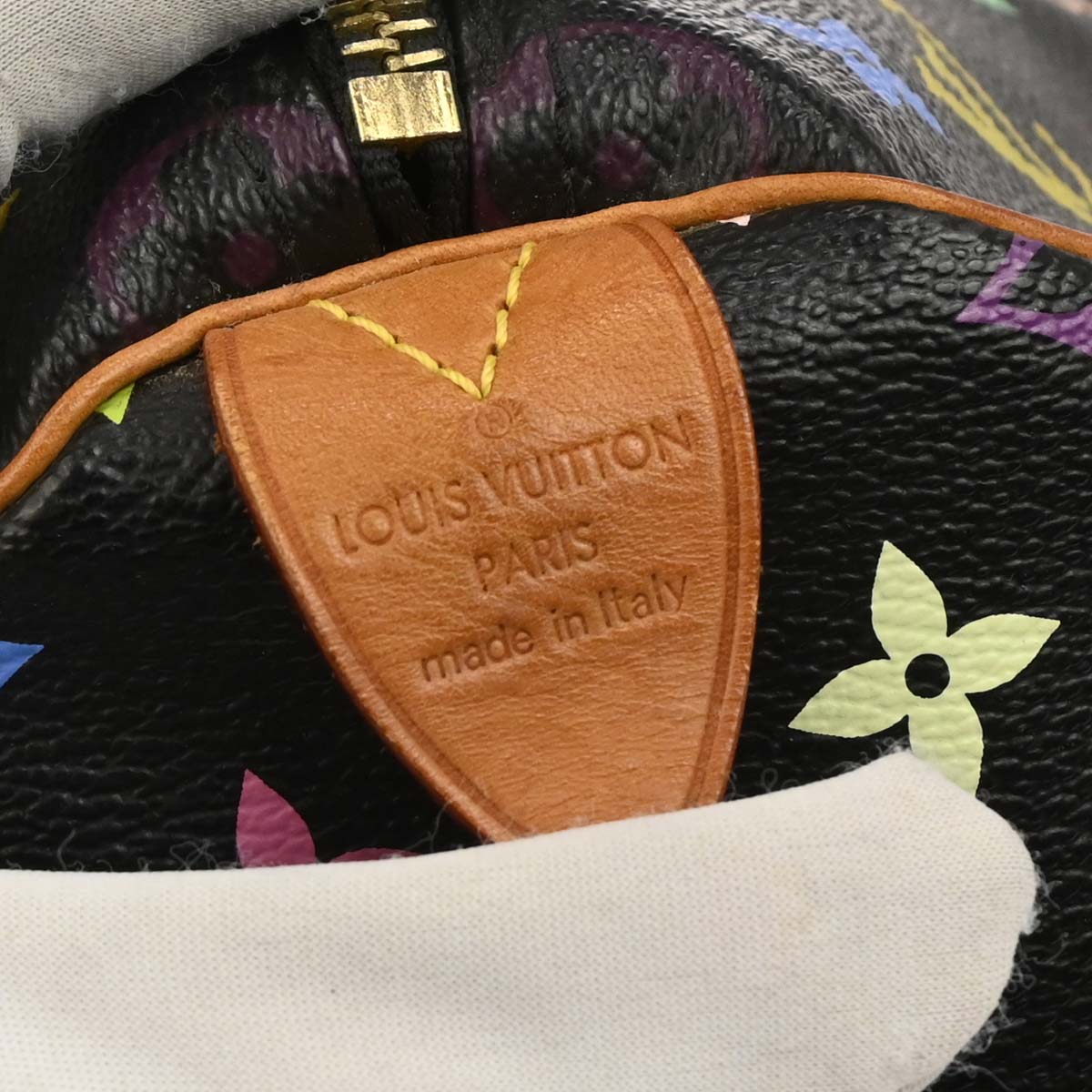 Louis Vuitton Black Monogram Multicolor Speedy 40 Handbag M93217