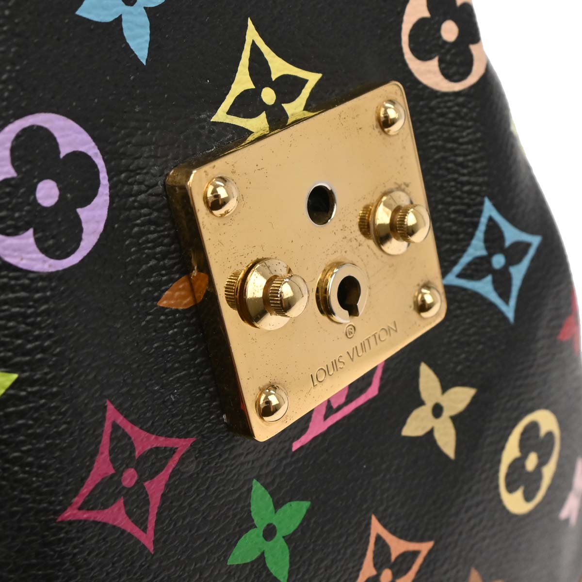 Louis Vuitton Black Monogram Multicolor Speedy 40 Handbag M93217
