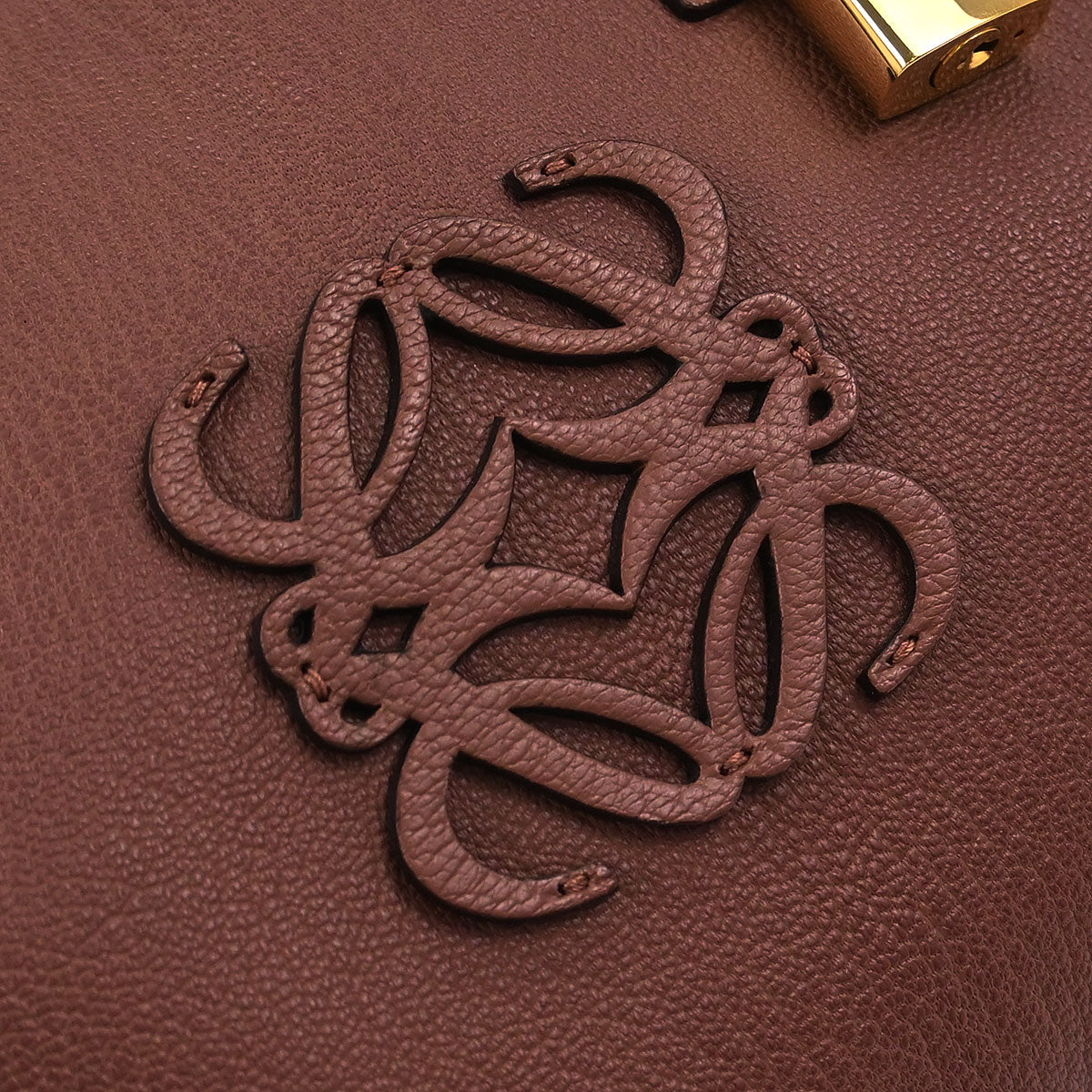 Loewe Brown Leather Amazona 28 Handbag