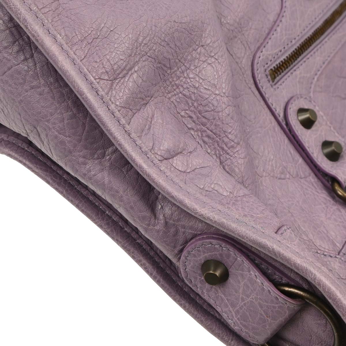 Balenciaga Purple The City Handbag