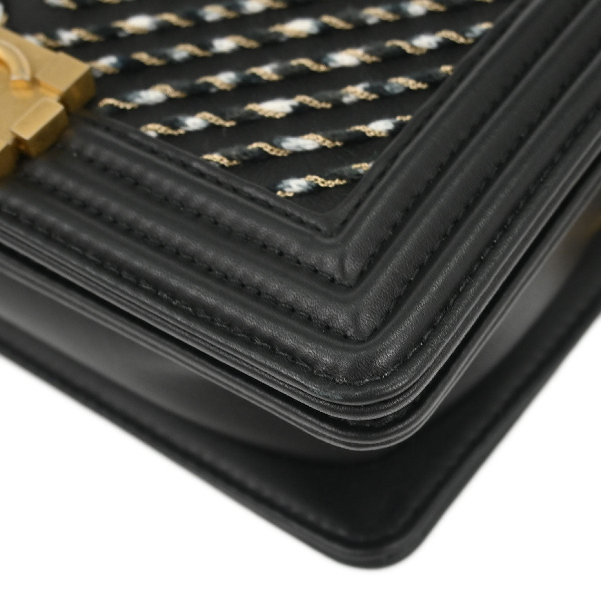 Boy Chanel Black Calfskin Chain Belt Bag