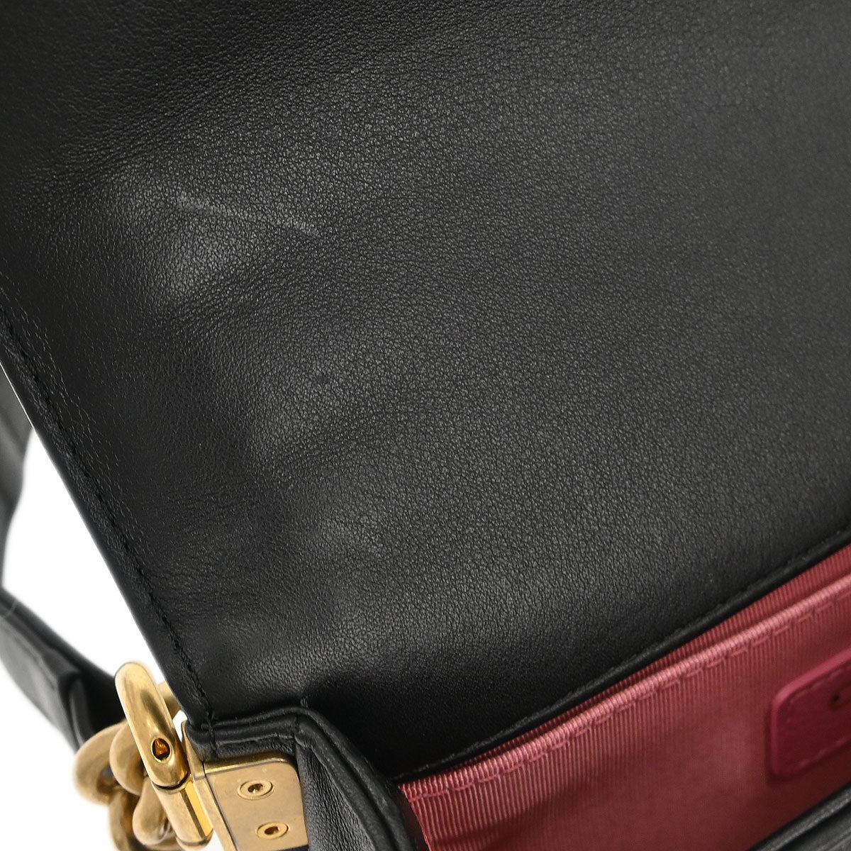 Boy Chanel Black Calfskin Chain Belt Bag