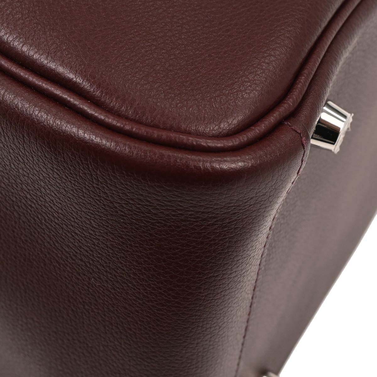 Hermes Bordeaux Evercolor Lindy 30 Shoulder Bag