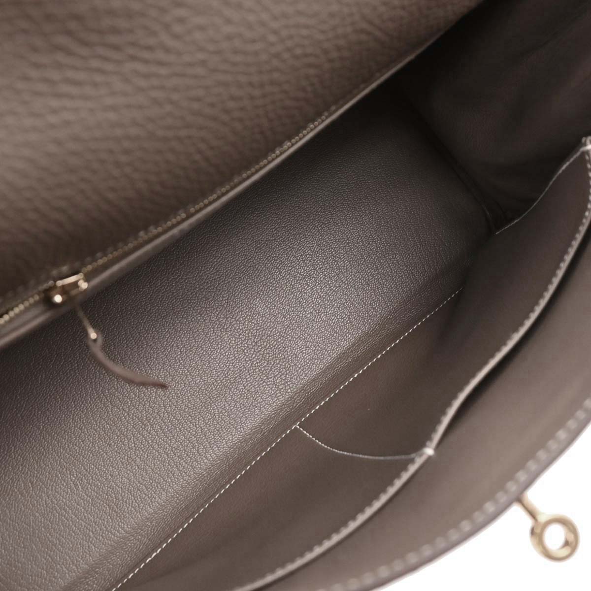 Hermes Etoupe Taurillon Clemence Kelly 32 Retourne 2way Shoulder Handbag