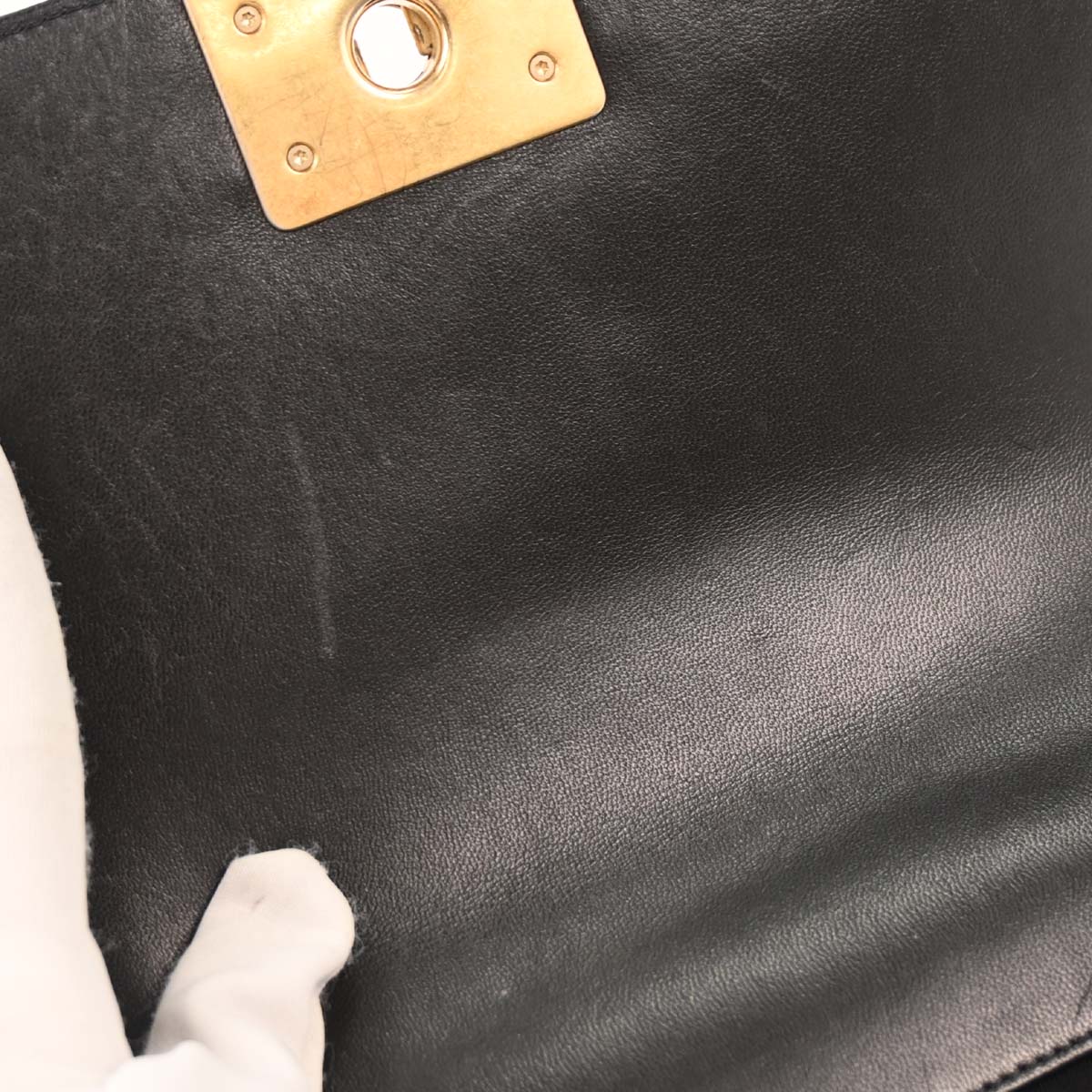 Boy Chanel Black Caviar Camellia Small Chain Shoulder Bag