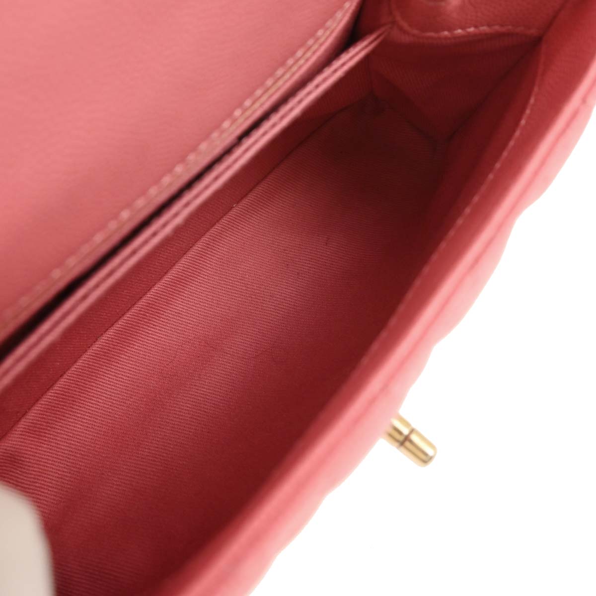 Chanel 2019 Pink Caviar Coco Handle XS 2way Shoulder Handbag