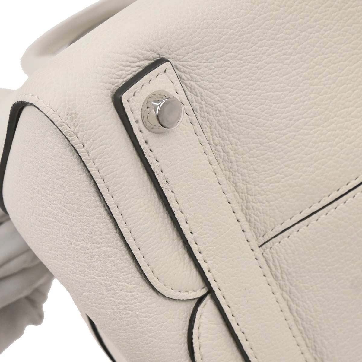 Christian Dior White Open Bar 2way Shoulder Tote Bag