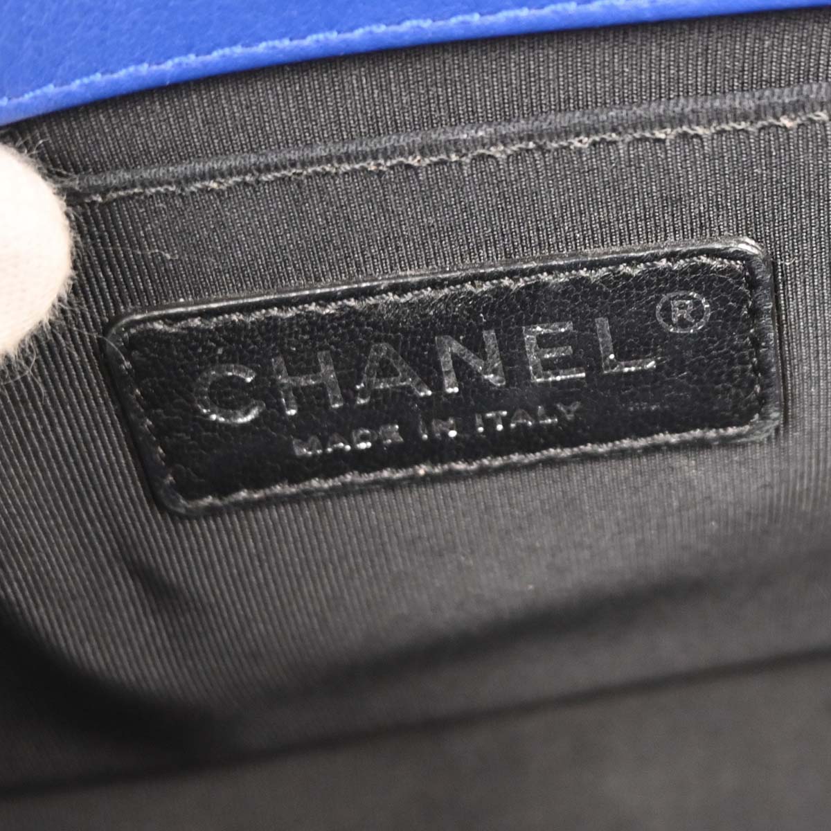 Boy Chanel 2014-2015 Blue Patent Leather Medium Shoulder Bag