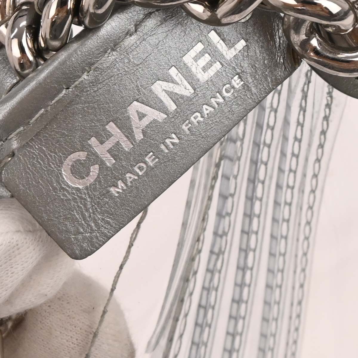 Chanel 2018 Clear PVC Chevron Tote Handbag