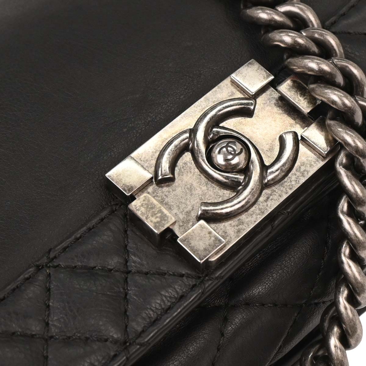Boy Chanel 2013-2014 Black Calfskin New Medium Shoulder Bag