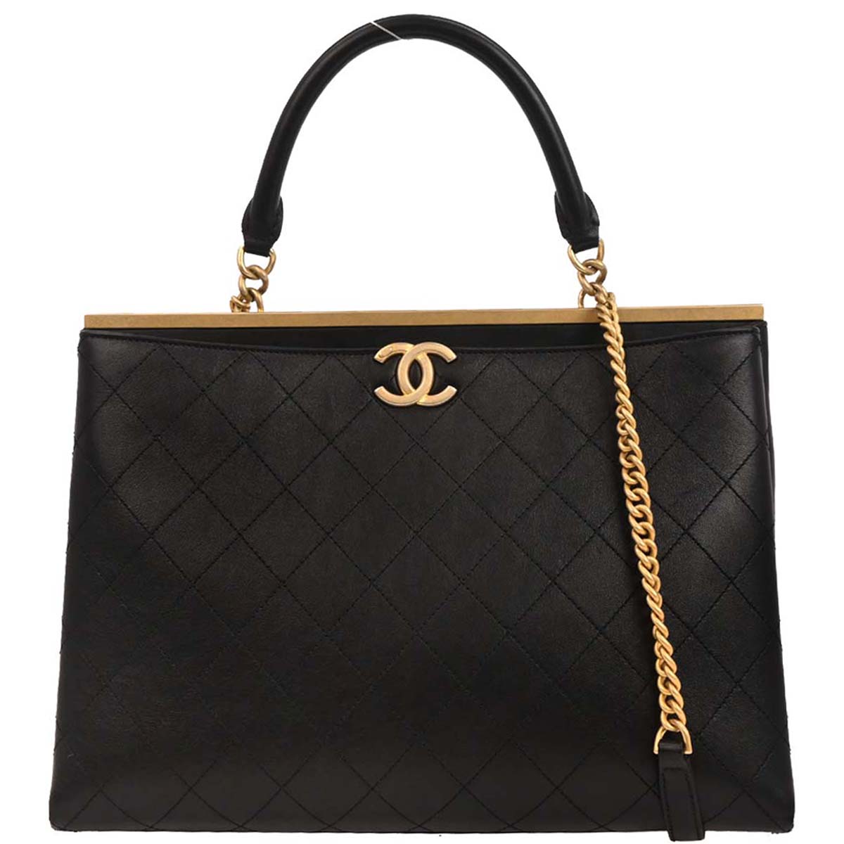 Chanel 2019 Black Coco Luxe Calfskin 2way Shoulder Handbag