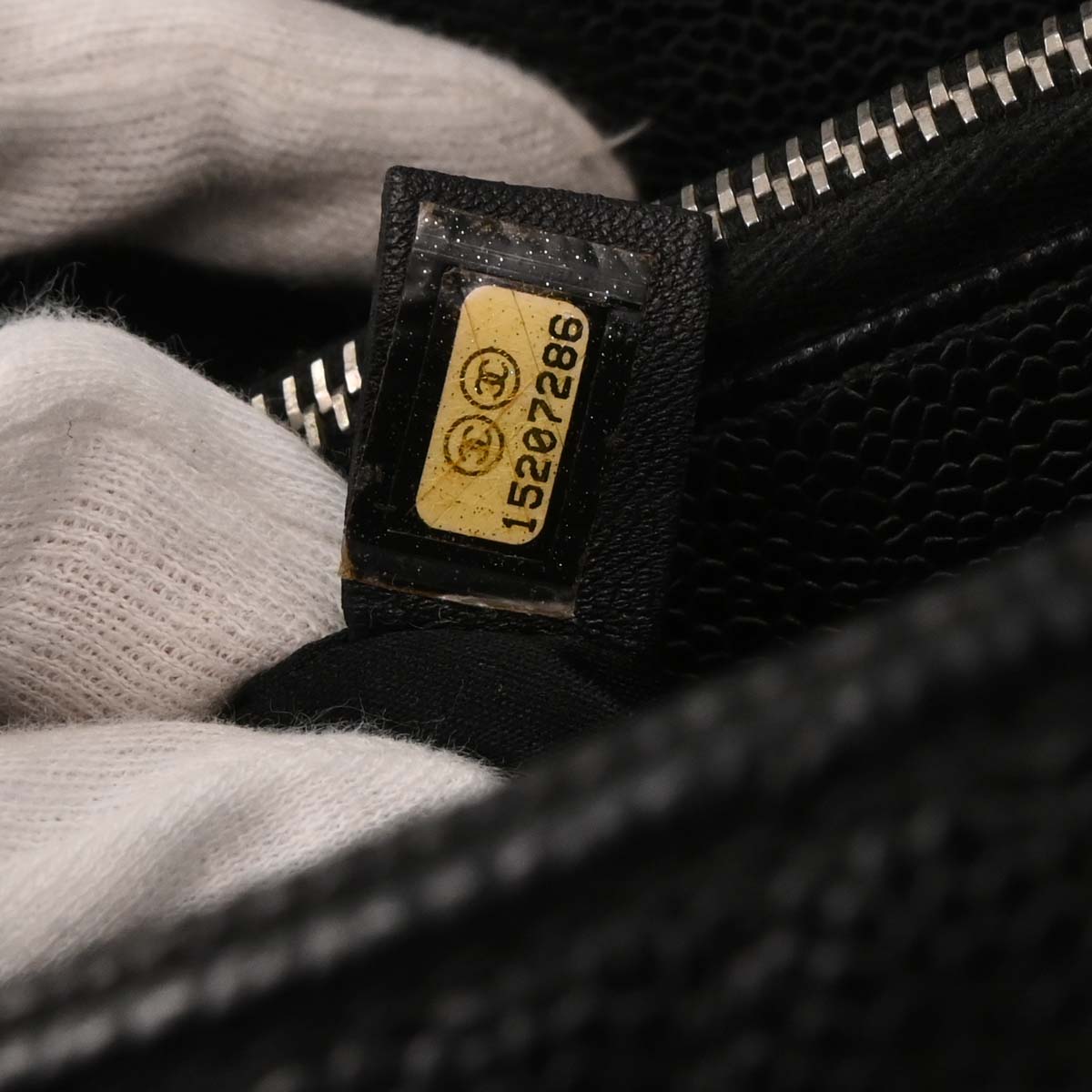 Chanel 2011 Black Caviar Grand Shopping Tote GST Chain Handbag