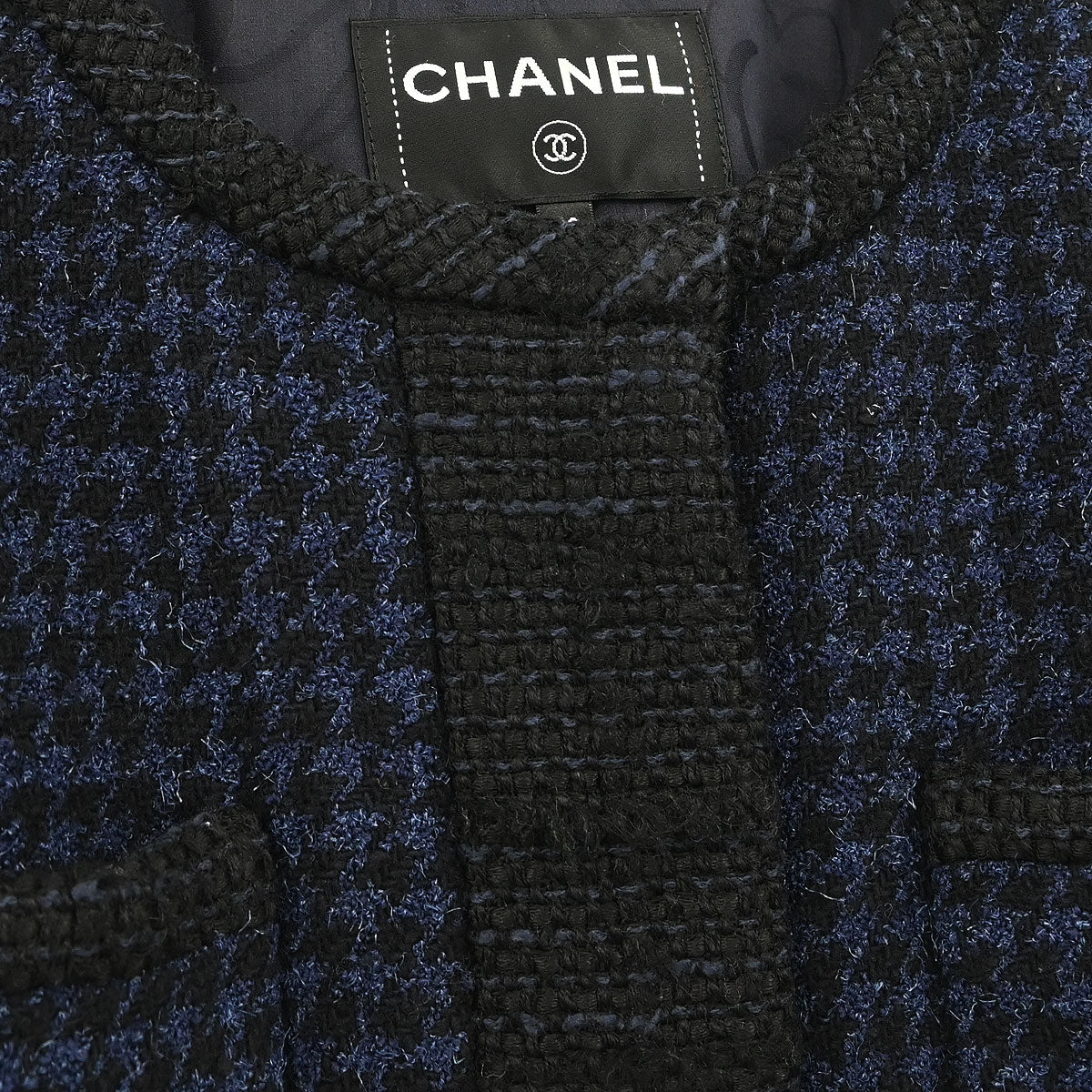 Chanel Single Breasted Jacket Navy #38
