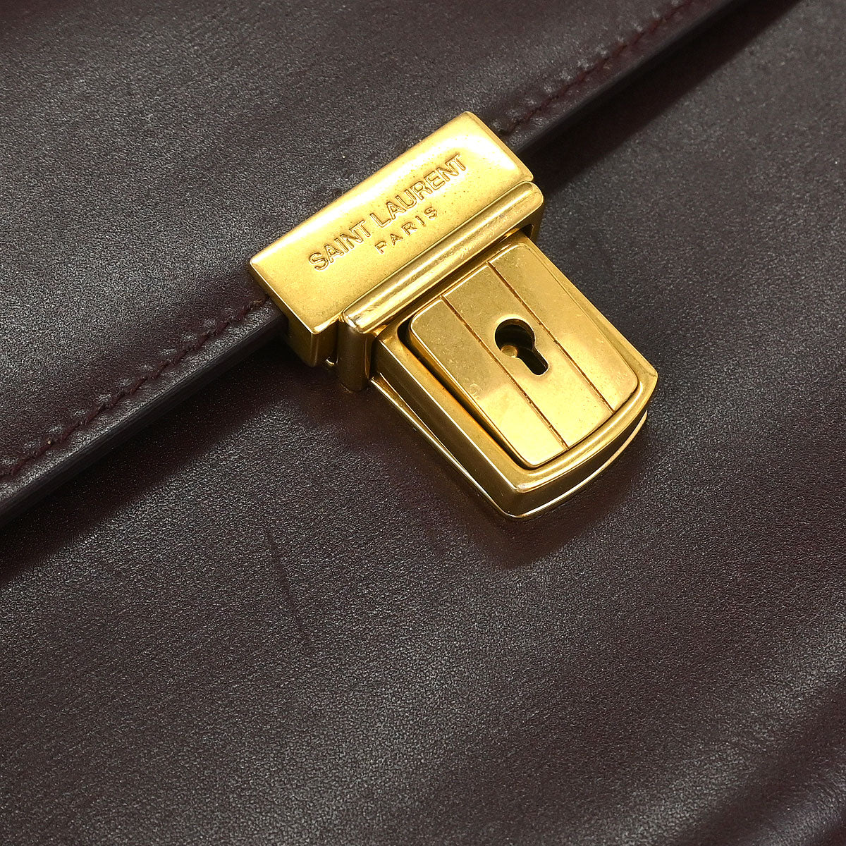 Saint Laurent Bordeaux Leather High School 2way Shoulder Handbag