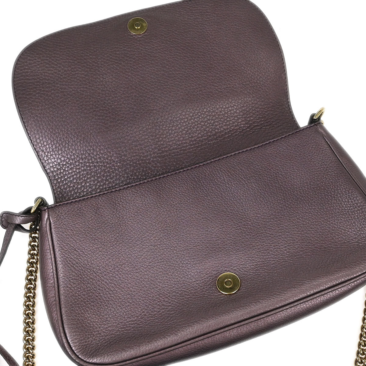 Gucci Metallic Purple Soho Chain Shoulder Bag