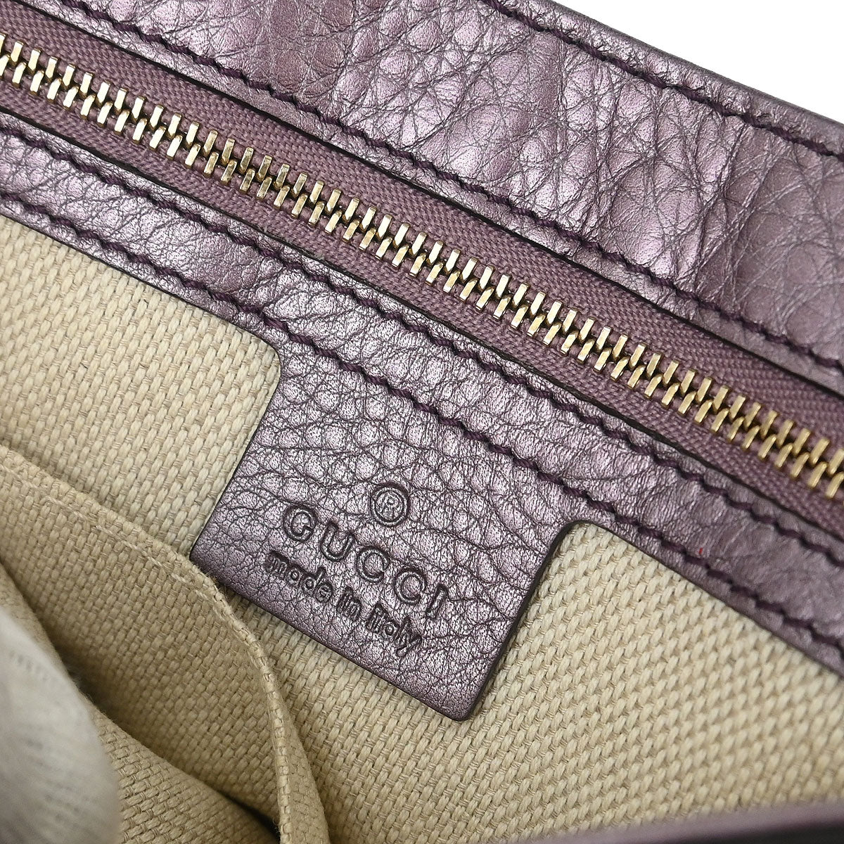 Gucci Metallic Purple Soho Chain Shoulder Bag