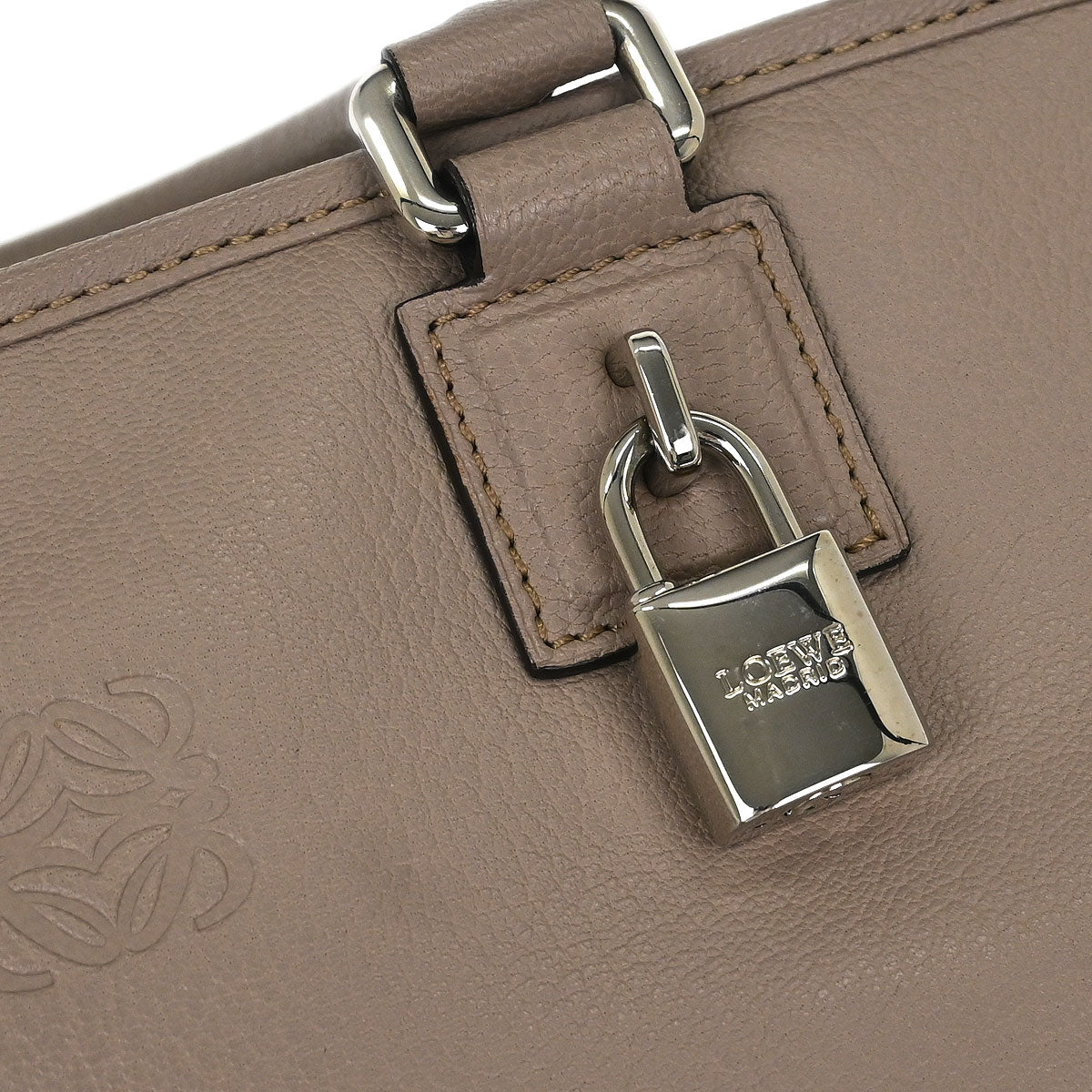 Loewe Gray Leather Amazona 28 Handbag