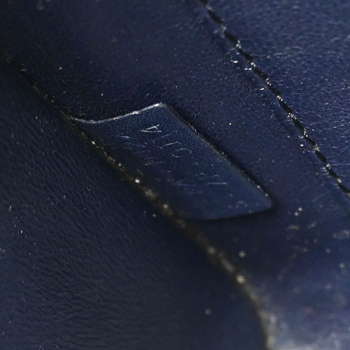 Celine Navy Leather Nano Luggage Tote Handbag