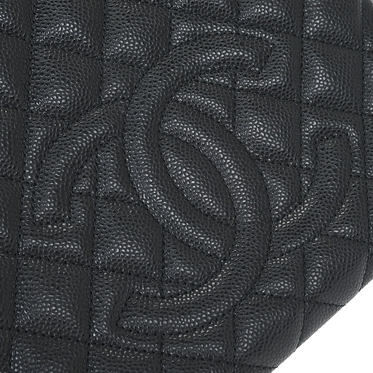 Chanel Black Caviar Petite Shopping Tote PST Chain Handbag