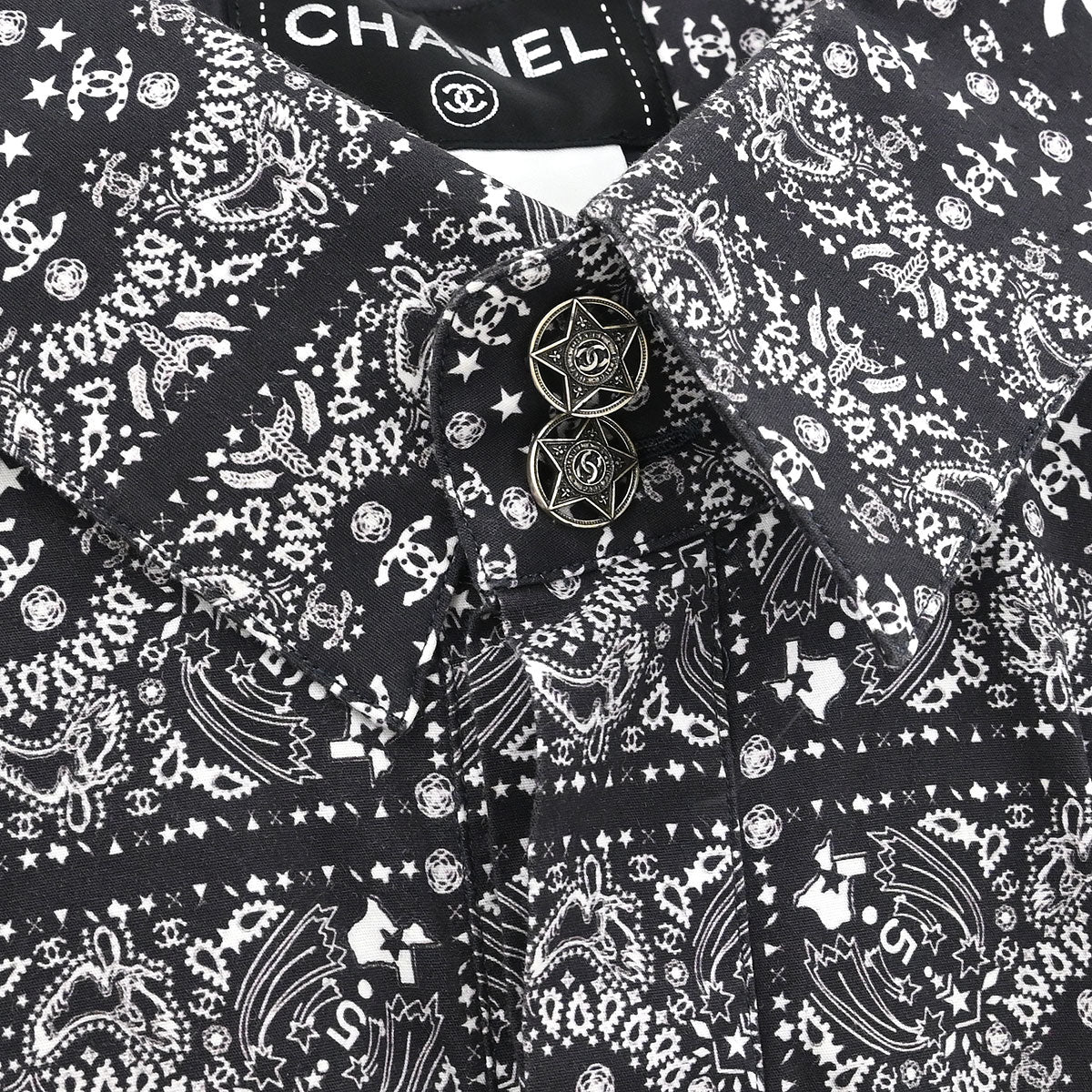 Chanel 2014-2015 Blouse Shirt Black #54