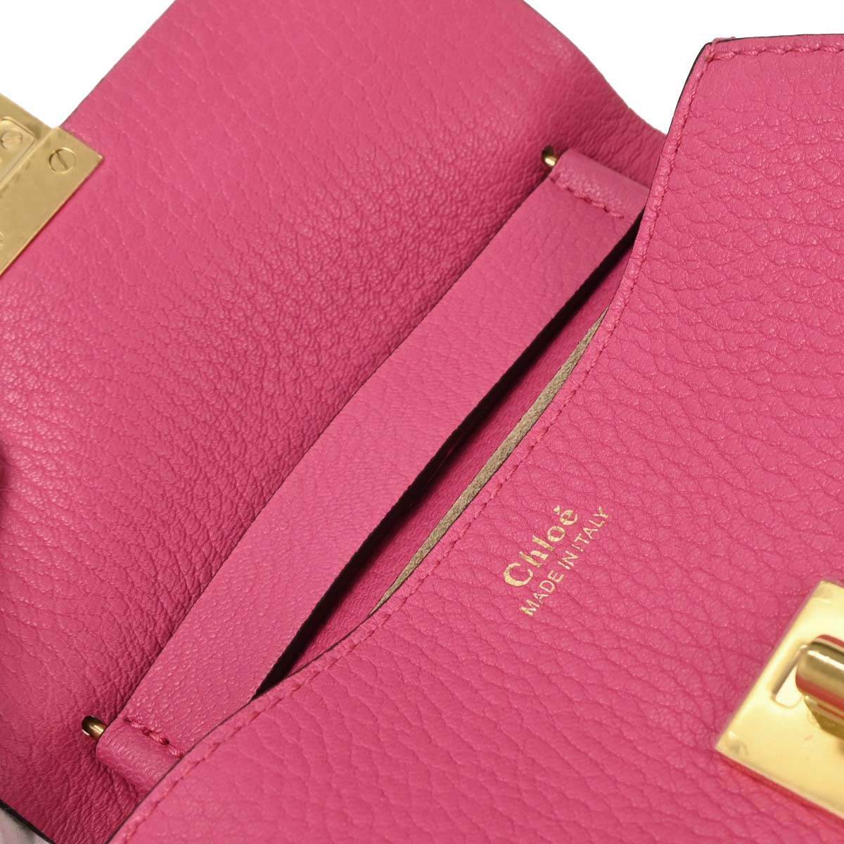 Chloe Pink Leather Drew Shoulder Bag