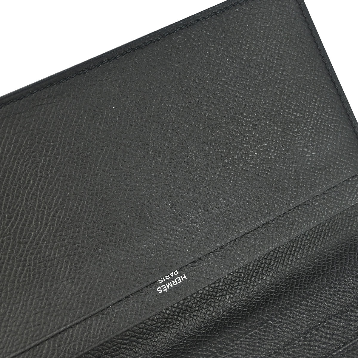 Hermes MC2 Black Epsom Fleming Long Wallet