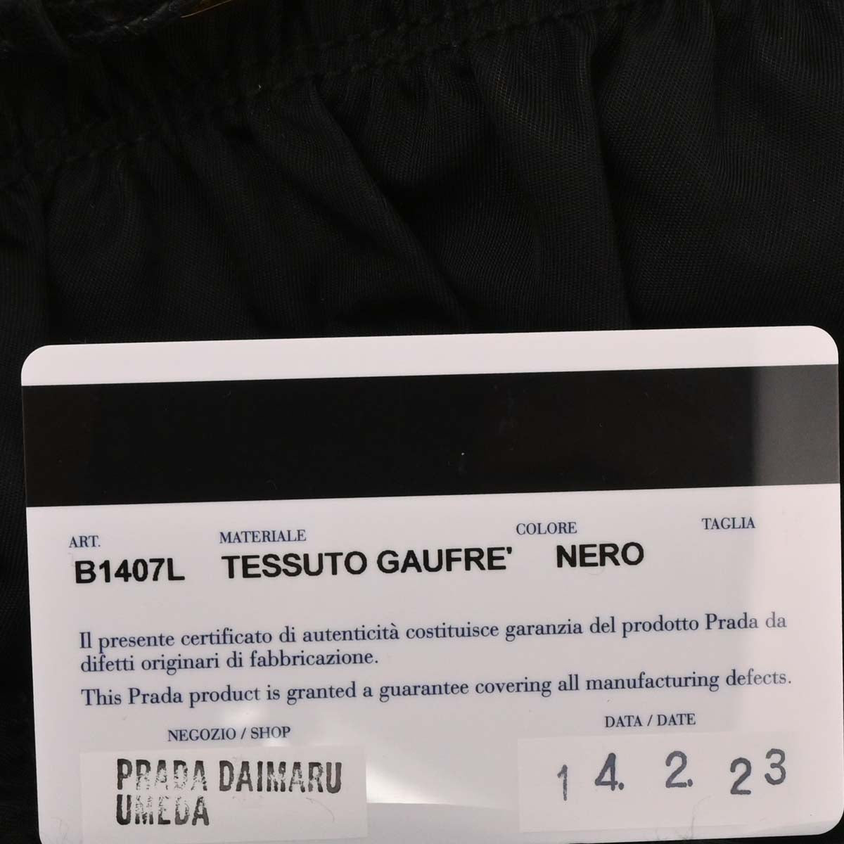 Prada Black Nylon Handbag