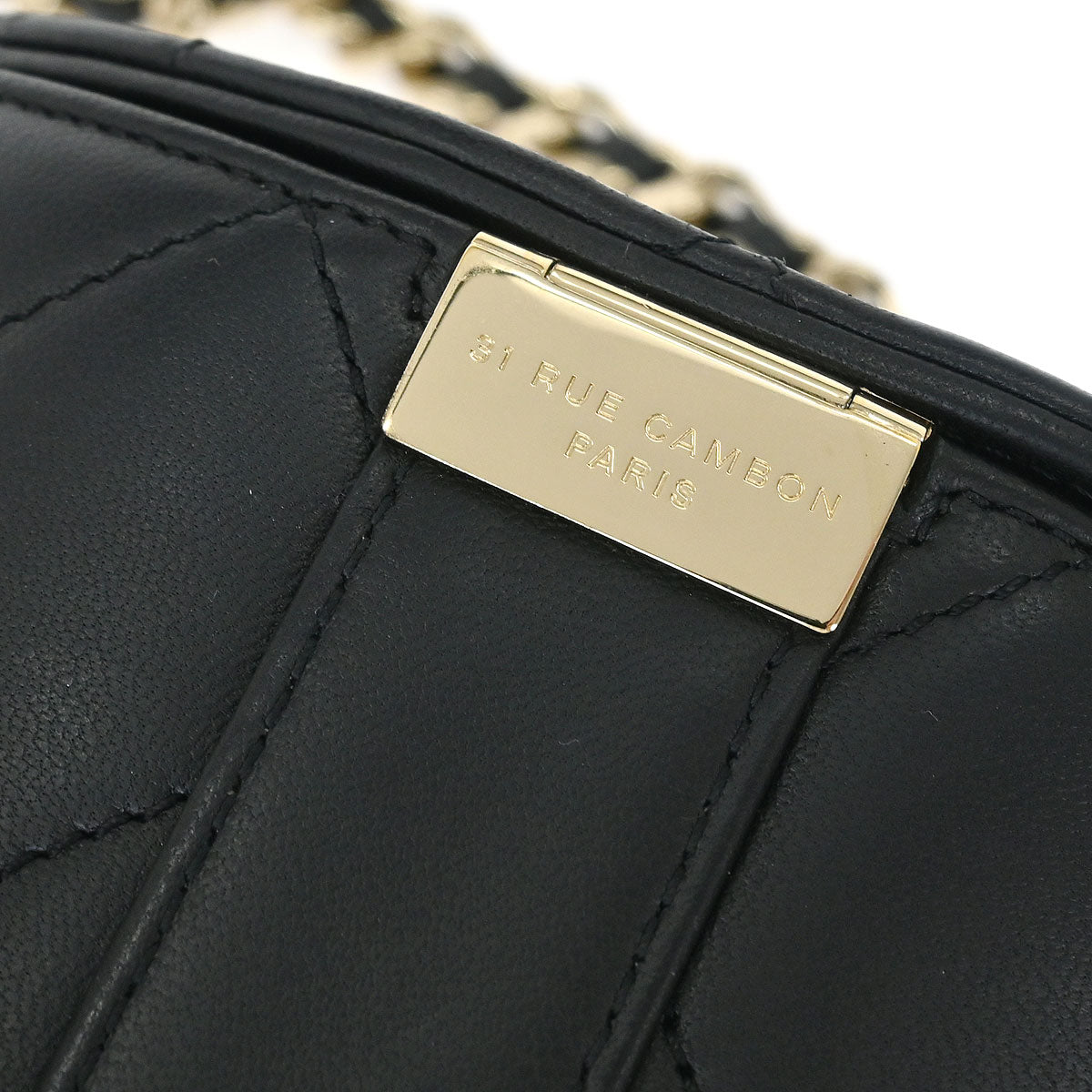 Chanel 2019 Black Lambskin Vanity Shoulder Bag