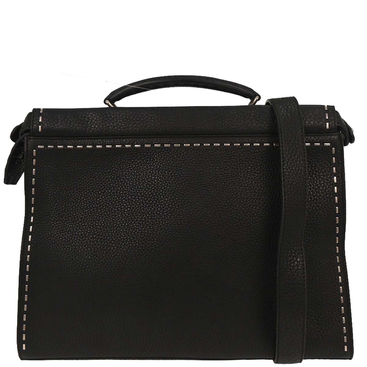 Fendi Black Selleria Peekaboo Fit 2way Shoulder Handbag